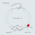 CDE Infinity Heart Symbol Charm Bracelet for Women 925 Sterling Silver Stainless Steel Adjustable Anniversary Mother's Day Jewelry Gift Birthday Gifts for Women Mom Wife Girls Her - Image 5